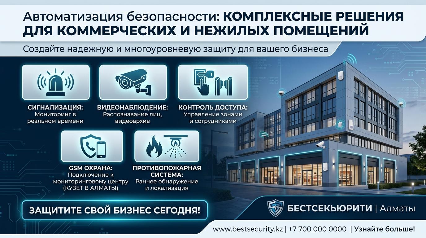 Автоматизация безопасности: комплексные решения для коммерческих и нежилых помещений