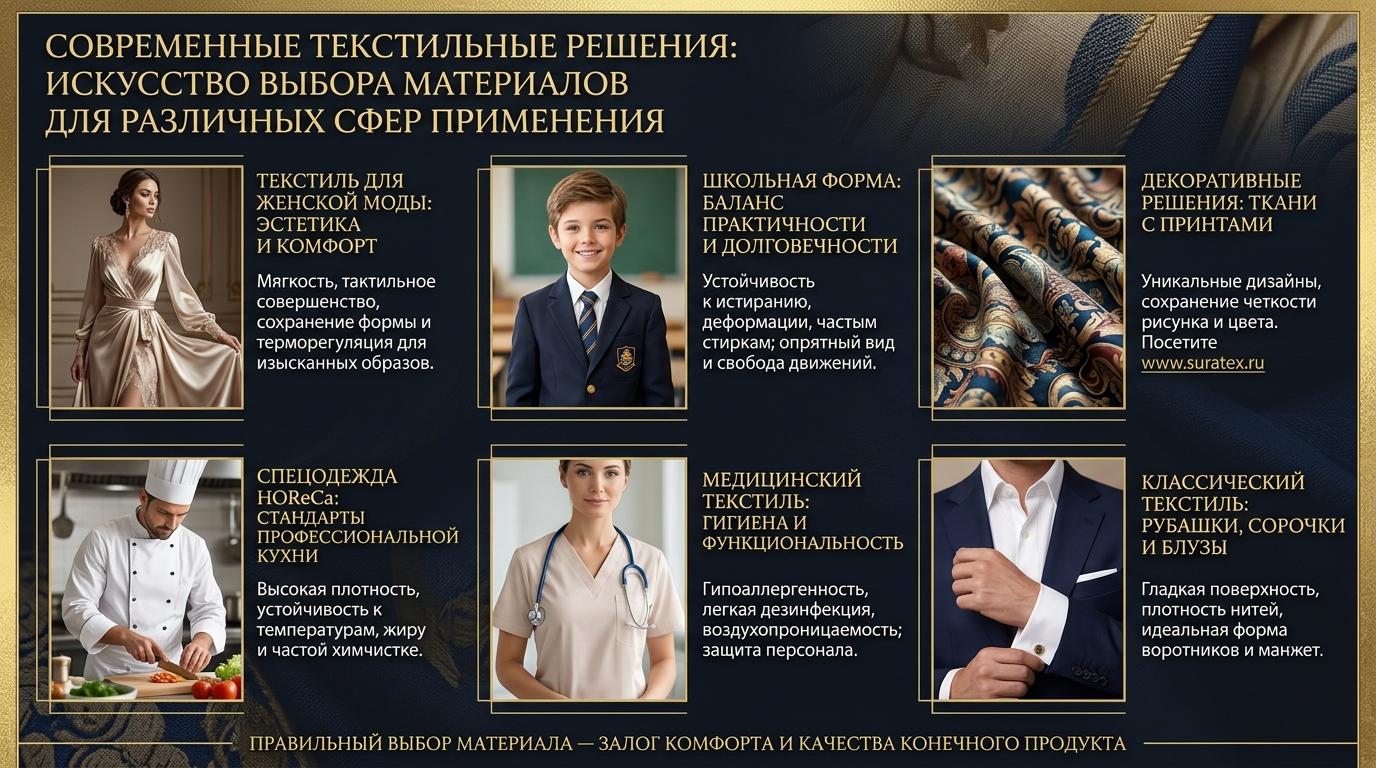 Современные текстильные решения: искусство выбора материалов для различных сфер применения